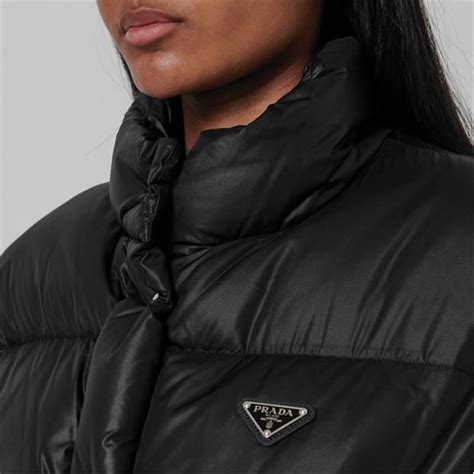 prada black raincoat|prada puffer jacket ladies.